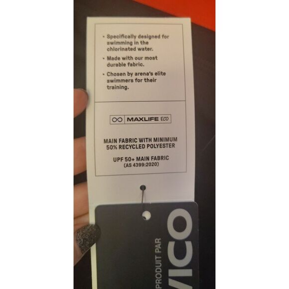 NWT Arena Team Solid Male Racer Swim Brief US Size 44 Black Carvico Performance - Picture 9 of 10